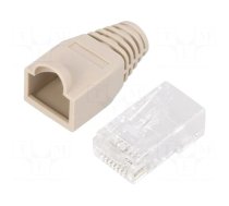 Plug | RJ45 | Cat: 6a | gold-plated | Layout: 8p8c | for cable | straight