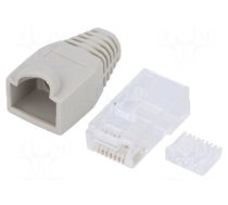 Plug | RJ45 | PIN: 8 | Cat: 6 | unshielded,with protection | Layout: 8p8c