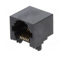 Socket | RJ12 | PIN: 6 | Cat: 3 | low profile | gold-plated | Layout: 6p6c