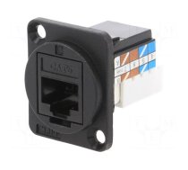 Socket | RJ45 | FT | Cat: 6a | Layout: 8p8c | IDC | 19x24mm | Mat: plastic