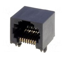 Socket | RJ45 | PIN: 8 | Cat: 3 | low profile | gold-plated | Layout: 8p8c