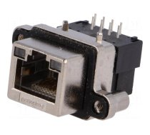 Connector: RJ45 | socket | UL94V-0 | IP67 | for panel mounting | THT