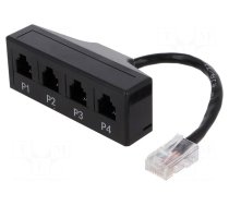 Splitter | RJ11 socket x4,RJ45 plug