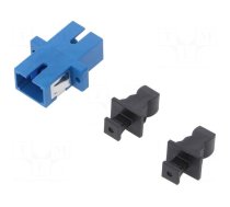 Connector: fiber optic | socket,coupler | SC | female | ways: 1 | blue