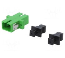 Connector: fiber optic | socket,coupler | SCA | female | ways: 1 | green