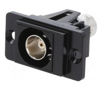 Coupler | BNC socket,both sides | 75Ω | black | Mat: metal | DUALSLIM