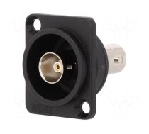 Coupler | BNC socket,both sides | 75Ω | black | Mat: plastic | FT