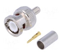 Plug | BNC | male | straight | 50Ω | B9907,RG58 | Ømax: 5mm | crimped