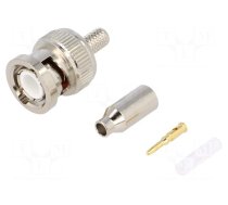 Connector: BNC | plug | male | straight | 50Ω | Ømax: 2.8mm | crimped