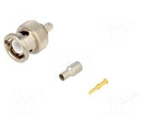 Connector: BNC | plug | male | straight | 50Ω | RG174,RG188 | crimped