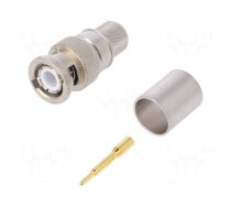 Connector: BNC | plug | male | straight | 50Ω | RG213 | crimped | for cable