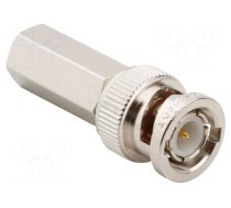 Connector: BNC | plug | male | straight | 50Ω | twist-on | for cable | POM