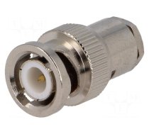 Plug | BNC | male | straight | 75Ω | RG210,RG52,RG59 | soldering,clamp