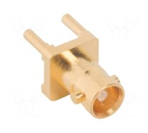 Plug | Micro BNC | female | straight | 75Ω | THT | for cable | PTFE | HD-BNC