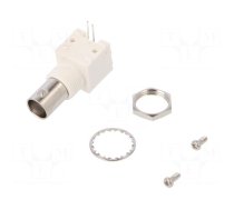 Connector: BNC | socket | female | angled 90° | THT | PBT | silver plated