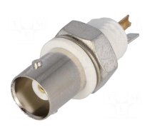 Connector: BNC | socket | female | insulated | straight | 50Ω | soldering