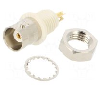 Connector: BNC | socket | female | straight | 50Ω | soldering | nylon