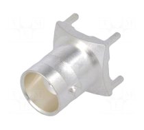 Socket | BNC | female | straight | 50Ω | THT | on PCBs | PTFE