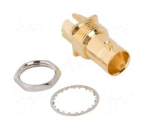 Socket | BNC | female | straight | 75Ω | SMT | PTFE | gold-plated | -40÷85°C