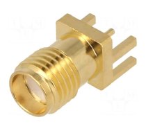 Connector: SMA | socket | female | card edge | straight | SMT | on PCBs