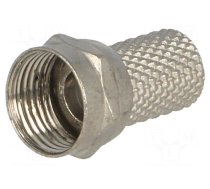 Connector: F | plug | male | straight | CT100,RG6 | Ømax: 6.5mm | twist-on