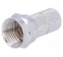 Connector: F | plug | male | straight | RG59 | 6mm | twist-on | for cable