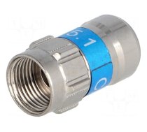 Plug | F | male | straight | RG6 | 7.1mm | push-in | for cable