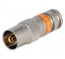 Plug | coaxial 9.5mm (IEC 169-2) | female | RG59 | compression