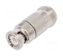 Adapter | BNC male,N female | Insulation: PTFE | 50Ω | straight