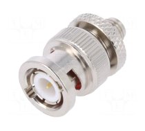 Adapter | BNC male,SMA female | Insulation: PTFE | 50Ω | straight