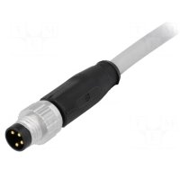 Connector: M8 | male | PIN: 4 | straight | with lead | plug | 10m | PVC