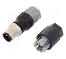 Plug | M12 | PIN: 4 | male | A code-DeviceNet / CANopen | for cable | IDC