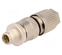 Plug | M12 | PIN: 4 | male | D code-Ethernet | for cable | IDC | IP67 | 32V
