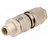 Connector: M12 | plug | PIN: 4 | male | D code-Ethernet | for cable | IDC