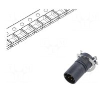 Socket | M12 | PIN: 8 | male | A code-DeviceNet / CANopen | on PCBs | SMT