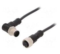 Cable: for sensors/automation | PIN: 5 | M12-M12 | 1m | plug | plug | 60V