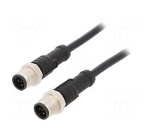 Cable: for sensors/automation | PIN: 5 | M12-M12 | 1m | plug | plug | 60V