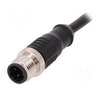 Plug | M12 | PIN: 4 | male | D code-Ethernet | IP67 | 250V | 4A | straight