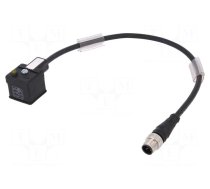 Adapter cable | DIN 43650 plug,M12 male | PIN: 3 | IP67 | 0.3m | 3A