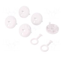 Accessories: protection cap | white | Kit: 5x protection cap,keys