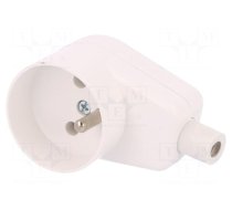 Connector: AC supply | female | socket | 2P+PE | 250VAC | 16A | white