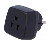 Transition: adapter | 2P+PE | 230VAC | 15A | black | PIN: 3