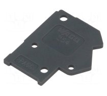 End plate | H: 15.7mm | dark grey | Features: assembling possibility