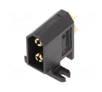 Connector: DC supply | socket | XT60 | male | PIN: 2 | soldering | black