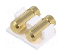 Connector: PCB to PCB | PIN: 2 | gold-plated | SMT | female | on PCBs