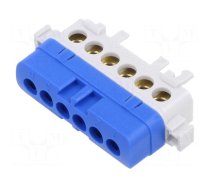 Splice terminal: distribution block | ways: 1 | terminals: 6 | TS35