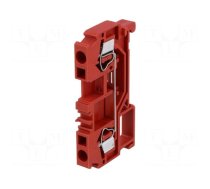 Splice terminal: rail | 0.2÷4mm2 | ways: 1 | terminals: 2 | red | WS | TS35