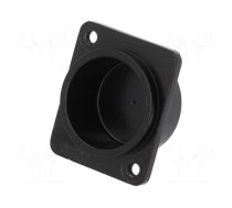 Protection cap | black | metal | XLR standard | Holes pitch: 19x24mm