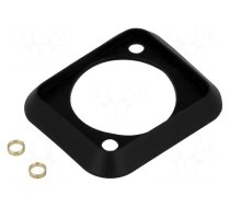 Socket gasket | black | XLR standard | 19x24mm | FT