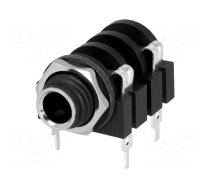 Connector: Jack 6,3mm | socket | female | mono,with double switch